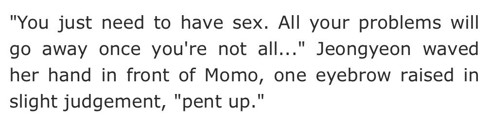 little teeny tiny teaser for loser alpha momo coming up soon! thank you jeongyeon for comedic relief in momo’s life