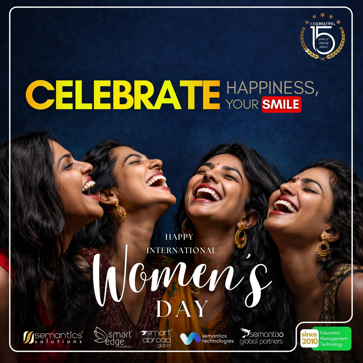 SemanticsLive's tweet photo. 🌸 Happy International Women’s Day!

Today we celebrate the strength, resilience, and achievements of women everywhere.

✨ Celebrate Happiness. Celebrate Your Smile.

— Semantics Solutions

#InternationalWomensDay #WomenEmpowerment #SemanticsSolutions https://t.co/0NIVCquVff