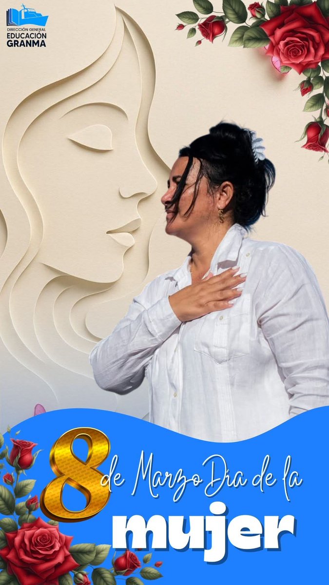 En cada jornada de nuestra historia, ha sido columna y luz. Su ejemplo de lucha, su entrega sin límites y su amor por la Patria son la fuerza que sostiene nuestras conquistas y la esperanza que guía nuestro futuro.  Feliz día internacional de la mujer.
#EducaciónGranma