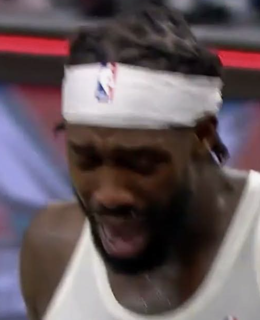 NBAMemes's tweet photo. Patrick Beverley cried after advancing in the Play-In:
"Overreacting!" 

Wemby cried after a regular-season win:
"That's love for the game." https://t.co/rc8Ba0Zyan