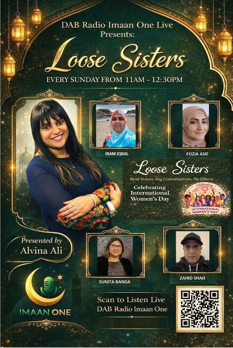 RamadanWolves's tweet photo. 🎙️✨ SUNDAY LINE-UP ON Imaan One ✨🎙️

Join us this Sunday for meaningful conversations, culture, and community spirit 🤍

🎧 Tune in on DAB Radio
📺 Watch LIVE on Facebook &amp; YouTube search Ramadan Radio Wolves
🌎 listen worldwide via this link https://t.co/0v7K1uZXi3 https://t.co/74jduXFAXA