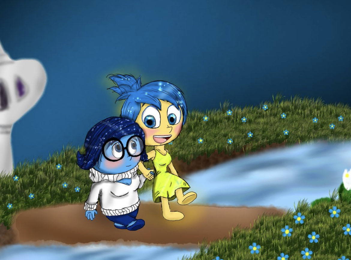 insideoutships's tweet photo. Some art of my former OTP JoyXSadness. I shipped them until the sequel were released and JoyXSadness were never the same after that so I shipped them from May 2021- June 2024 #Joy #Sadness #JoyXSadness #SadnessXJoy #yuri #femslash #insideout #insideout2 #Disney #pixar #Joyness https://t.co/OCK8mZUITL
