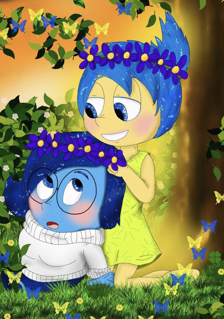 insideoutships's tweet photo. Some art of my former OTP JoyXSadness. I shipped them until the sequel were released and JoyXSadness were never the same after that so I shipped them from May 2021- June 2024 #Joy #Sadness #JoyXSadness #SadnessXJoy #yuri #femslash #insideout #insideout2 #Disney #pixar #Joyness https://t.co/OCK8mZUITL