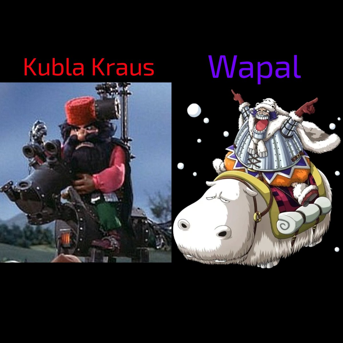jade_gerena's tweet photo. Is it just me or are these 2 kinda similar #kublakraus #wapal #jackfrost1979 #onepiece https://t.co/H2bqHZBYAO