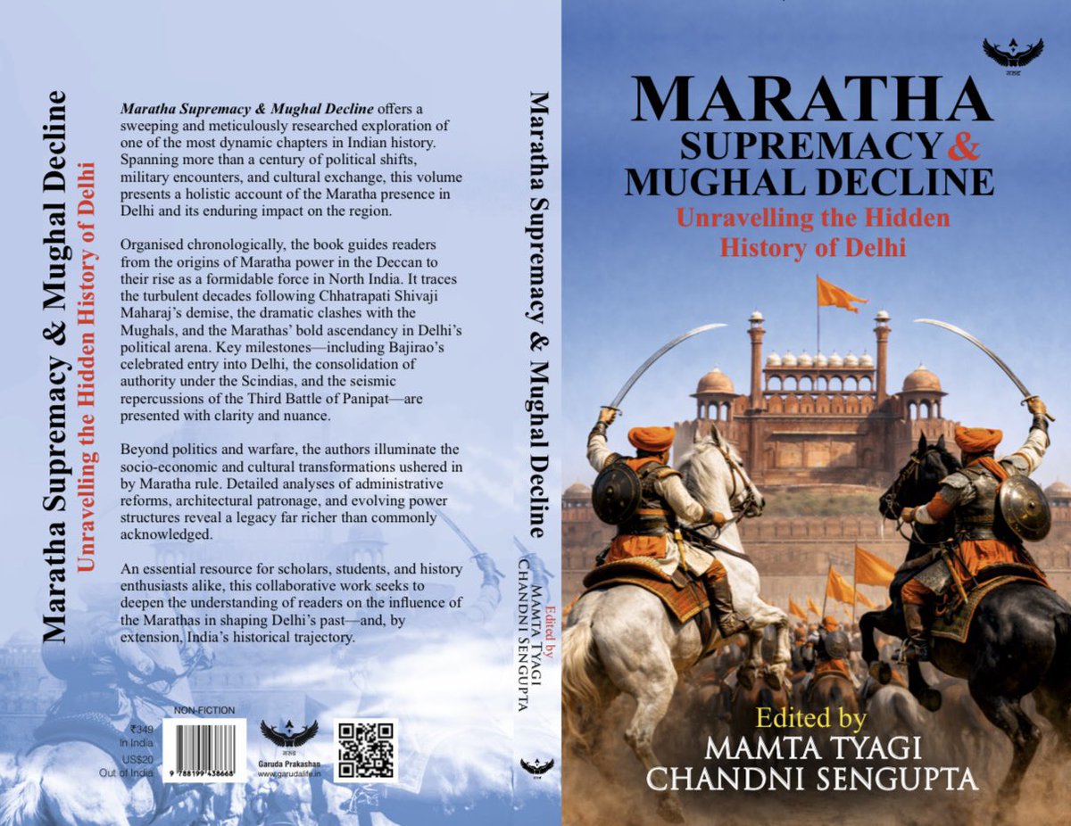 ChandniSengupta's tweet photo. Edited Book Coming Soon!
The forthcoming volume brings together insightful contributions from scholars whose thoughtful chapters have enriched this project. #BookAlert #EditedBook #MarathaSupremacy #MughalDecline
@GarudaPrakashan https://t.co/7jZh5m8gBo