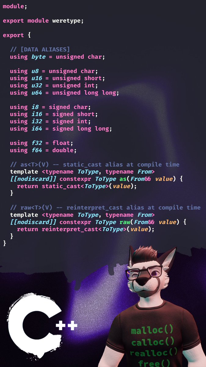 Sawyerdotwolf's tweet photo. Made another C++20 graphic to print in VRChat ;) https://t.co/CYjMAkuM1J