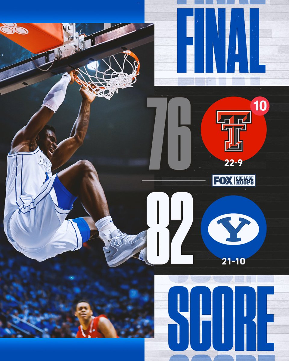 BYU TAKES DOWN NO. 10 TEXAS TECH ‼️

<a href="/BYUMBB/">BYU Men's Basketball</a>