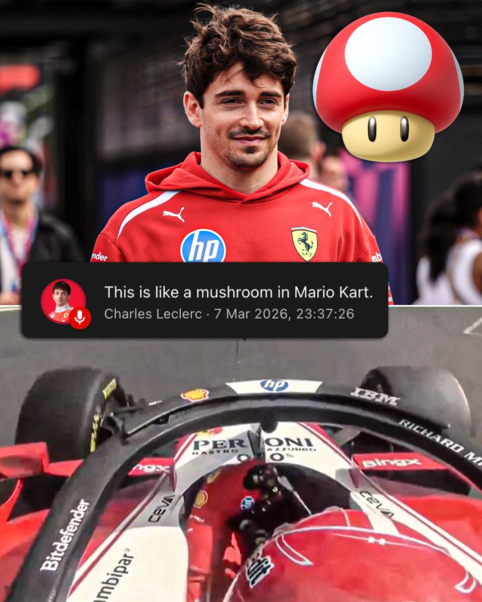 ESPNF1's tweet photo. An observation from Charles during the Australian Grand Prix 😂🍄 https://t.co/wm01qgchVR