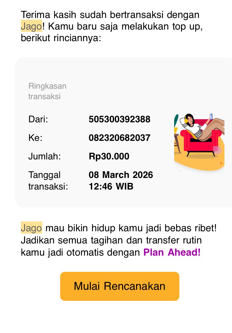 leacheesee's tweet photo. halo ka, ini aku transfer dr jago ke shopeepay tp ko belum masuk ya ke akun aku @jadijago https://t.co/YYueuM6Ln1