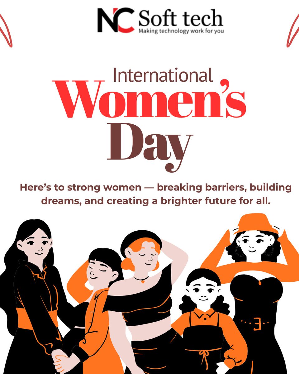 ncsofttech's tweet photo. 🌸 Happy International Women’s Day from NCSofttech! 🌸

✨ Here’s to strong women — breaking barriers, building dreams, and creating a brighter future for all.

#NCSofttech #InternationalWomensDay #WomenInTech #WomenEmpowerment #CelebrateWomen #WomensDay2026 #WomensDay https://t.co/1tkH5JoF2X