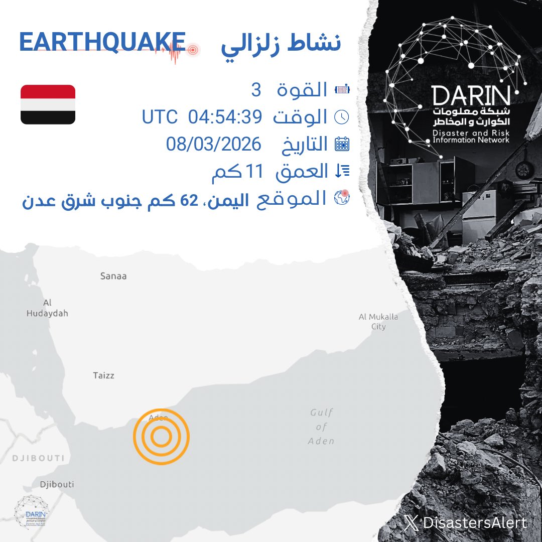 شبكة معلومات الكوارث و المخاطر tweet media
