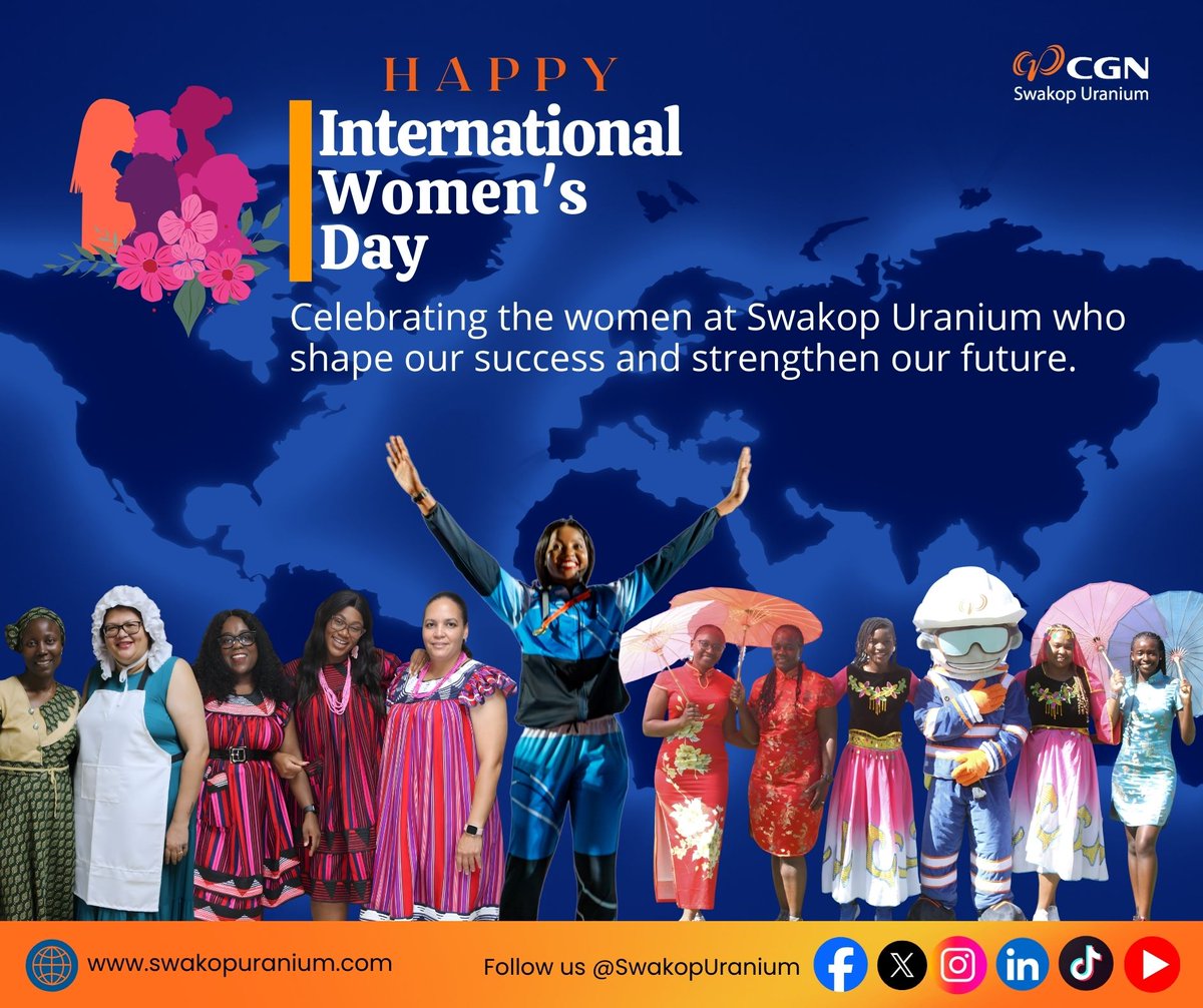 Behind every milestone at #SwakopUranium are women whose hard work, commitment, and vision make progress possible. Today we celebrate your strength, your achievements, and the powerful difference you make every day. Happy #InternationalWomensDay! #WomensDay2026 #WomenWhoLead