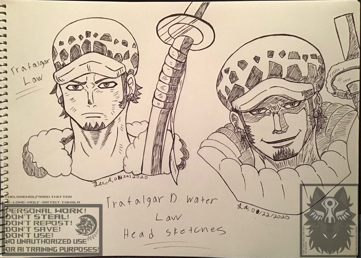 TheLoneWolf9991's tweet photo. One Piece - Law Sketchbook Pen Drawings
My childhood anime that I hold close to my heart. This was my first attempt of my favorite character, love how these turned out!
#Myart #Art #Sketch #sketchbook #trafalgarlaw #LoneWolfArtistart #ONEPIECE #fanart #pendrawings https://t.co/ZFqihLmOS8