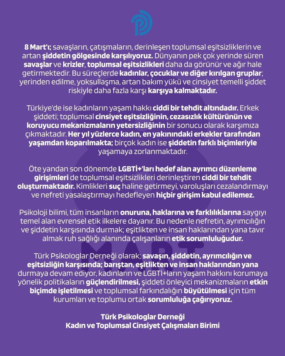 Türk Psikologlar Derneği tweet media