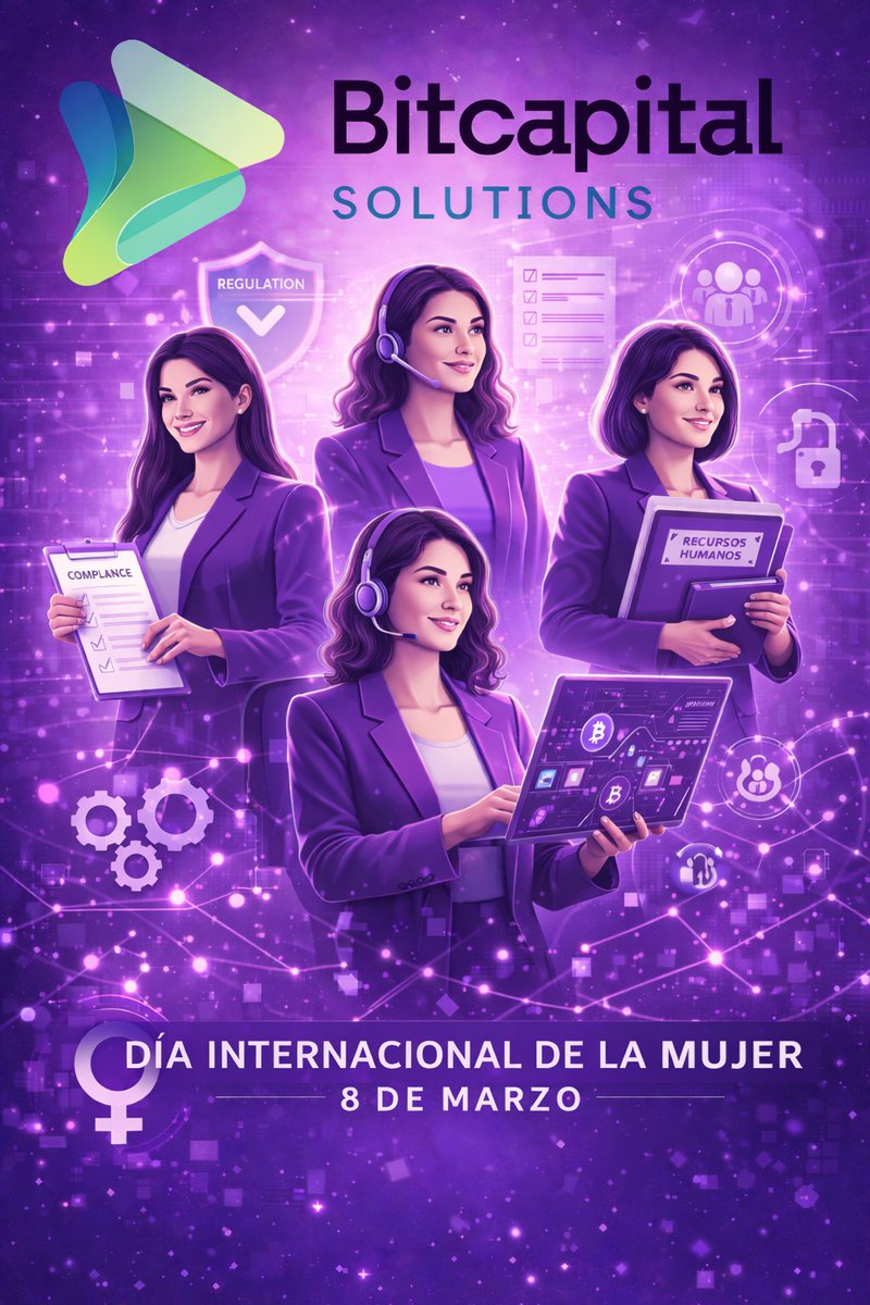 Bitcapital2022's tweet photo. Hoy conmemoramos el Día Internacional de la Mujer reconociendo la dedicación, talento y compromiso de cada una de las mujeres que forman parte de @BitcapitalSolutions.

Su liderazgo, creatividad y esfuerzo impulsan nuestras ideas, fortalecen nuestro equipo y nos inspiran a seguir construyendo un futuro lleno de oportunidades.

Gracias por su pasión, por romper barreras y por demostrar cada día que el crecimiento se construye con diversidad, talento y determinación.

En Bitcapital Solutions nos sentimos orgullosos de contar con mujeres que hacen la diferencia.

💜 ¡Feliz Día Internacional de la Mujer!  #WomensDay #BitcapitaSolutions #EmpowerWomen