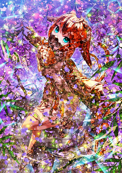 #Skeb 納品しました! 藤をテーマに描かせていただきました 素敵なご縁をくださりありがとうございました ご活動でも使ってもらえて嬉しいです! #Commission
