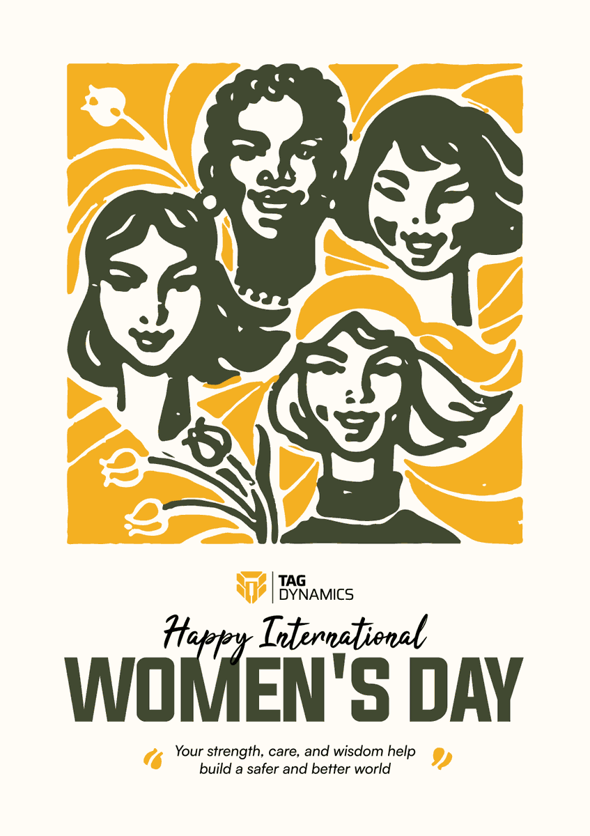 TagDynamics's tweet image. At TAG Dynamics, we recognize and appreciate the women whose dedication, talent, and leadership help build a safer, stronger future for all.

Happy International Women's Day.

#tagdynamics #internationalwomensday #8thmarch