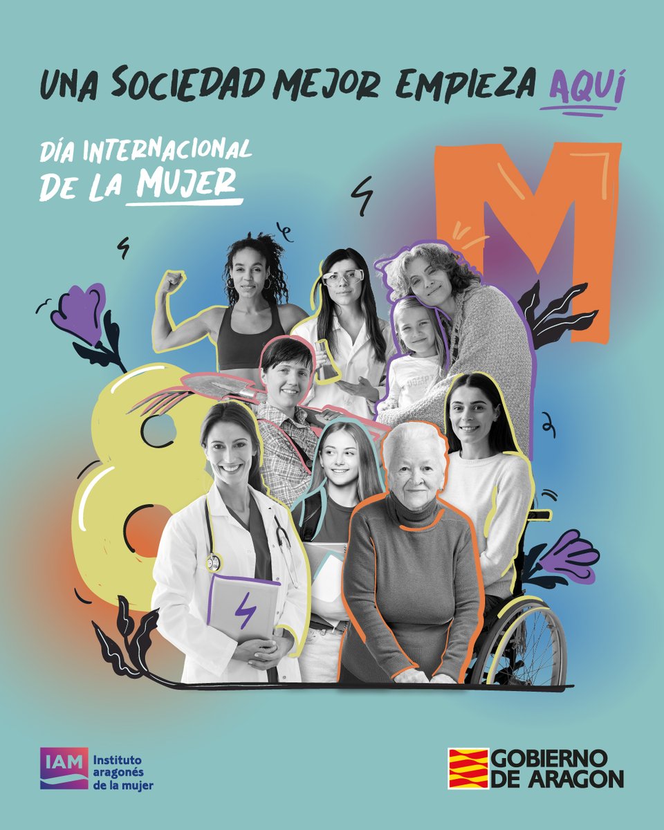 IA_Mujer's tweet photo. 📆 Hoy día #8M, Día Internacional de la Mujer, desde el @ia_mujer y el @gobaragon reafirmamos nuestro compromiso con la igualdad real y efectiva entre mujeres y hombres, como base de una sociedad más justa, más fuerte y más cohesionada.

⬇️🧵 (HILO)

#IAMContigo #IAM #Igualdad https://t.co/e9WuhjhyA0