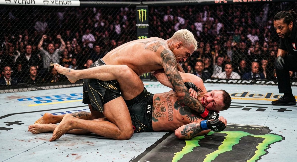 JanekSlon's tweet photo. @TheNotoriousMMA Sounds like you're pretty confident you could survive 25 minutes with Charles? 
Props to Max @BlessedMMA for having that dog in him! 💯 https://t.co/hJaSCLq40x