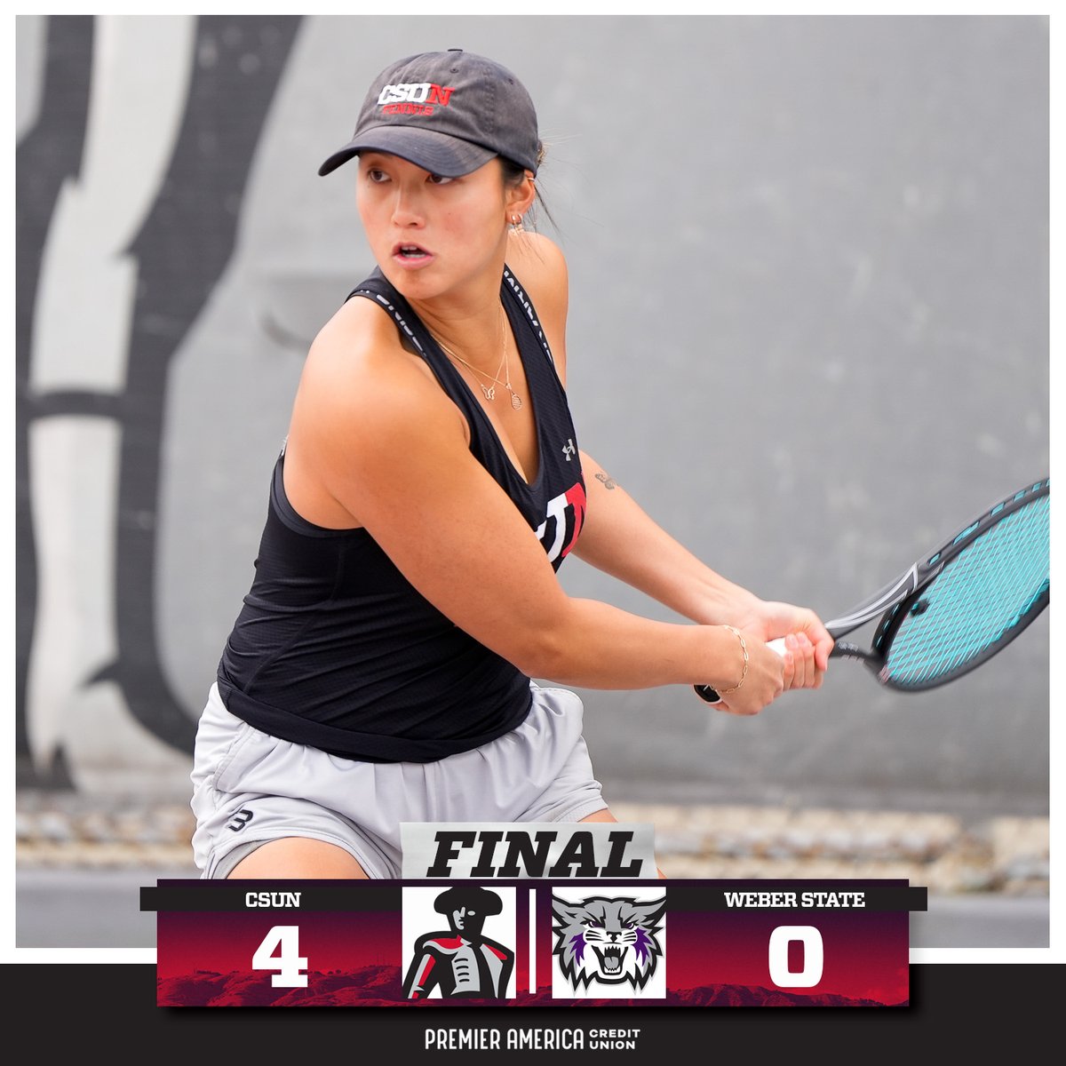 That's three in a row! <a href="/CSUNWTennis/">CSUN Women's Tennis</a> sweeps Weber State in Fresno, 4-0.