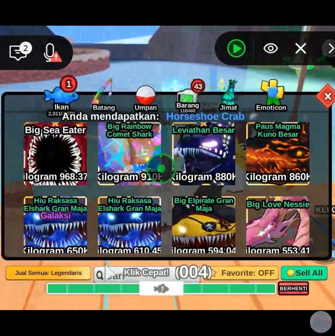 FISH IT FESS ‼️ WTT CANTUMIN UNAME tweet media