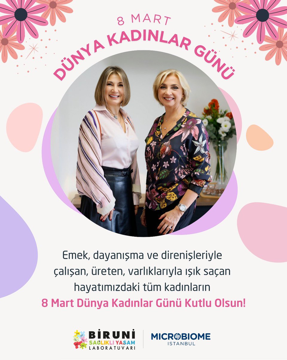 8 Mart Dünya Kadınlar Günü Kutlu Olsun!

#microbiomeistanbul <a href="/birunilab/">Biruni Laboratuvarı</a> #kadinlargunu #saglik #mikrobiyom