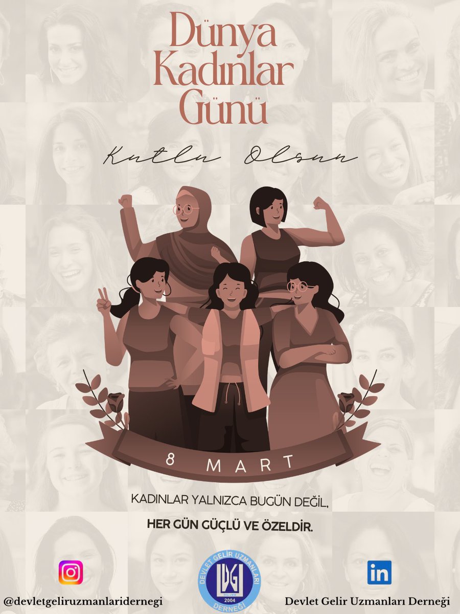 Hayatın her alanında üreten, emek veren ve topluma yön veren tüm kadınların 8 Mart Dünya Kadınlar Günü kutlu olsun.

#dguder
#dünyakadınlargünü