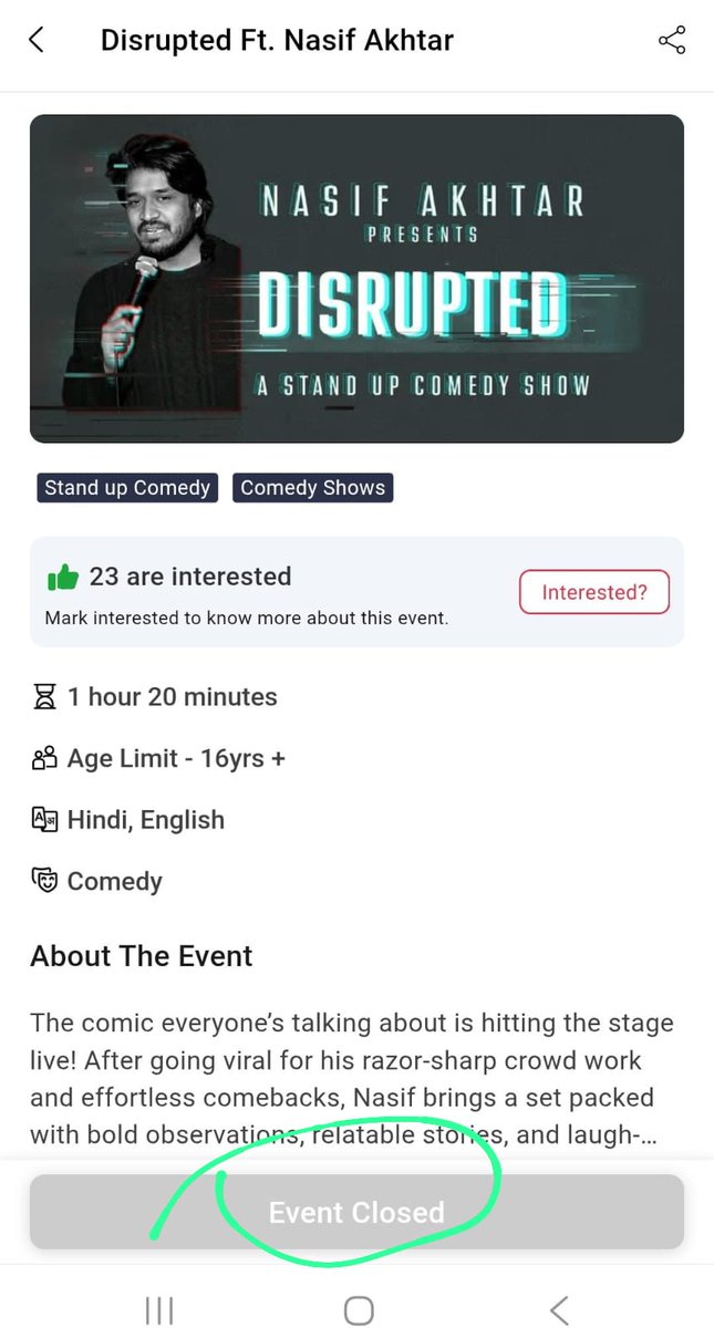 After a complaint by the Hindu Rashtra Samanvaya Samiti, the comedy show of Nasir Akhtar scheduled at Ministry of Comedy has been cancelled

This is a victory for the united efforts of Hindus who raised their voice against content hurting religious sentiments

Thanks <a href="/kmangalaps/">Koramangala Police Station</a>