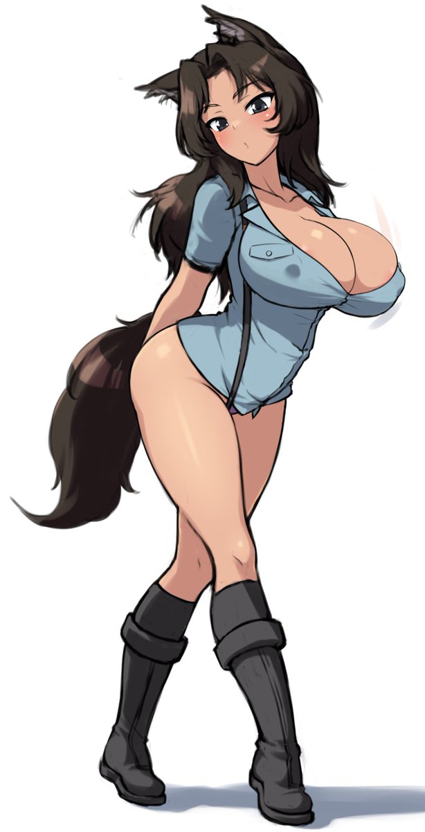 歩く度にたわわが揺れるウィッチエル隊長。。。先月の生誕祭に間に合わなかったヤーツ💦サスペンダー?がスカートの内側通ってるように見えるのだけど、この解釈でオケ?🤔 