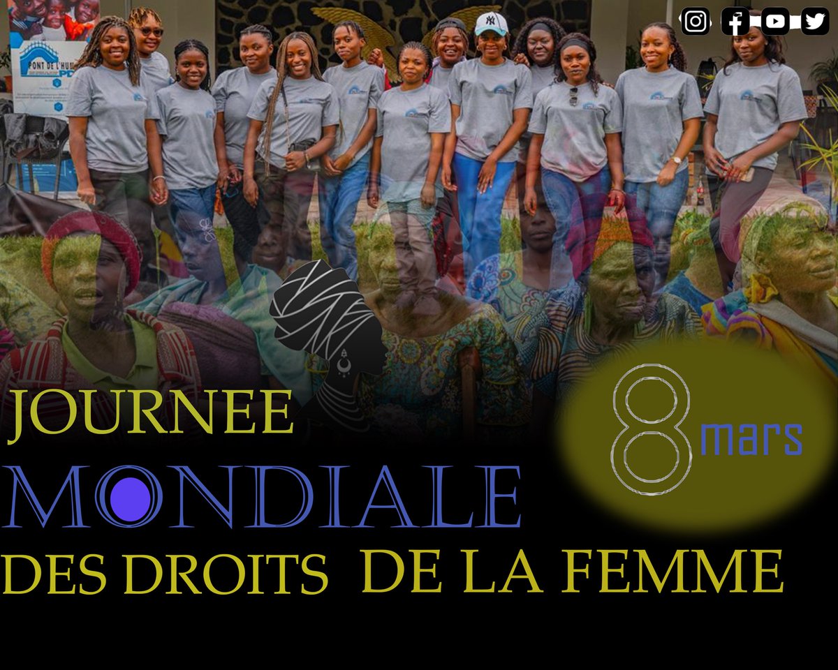 PdehRdc's tweet photo. À l’occasion du #8Mars ,#PontdeLhumanité  réaffirme son engagement pour la promotion des #droitsdesFemmes .
Autonomiser les femmes, c’est renforcer les communautés et construire un avenir plus juste et inclusif. Faisons progresser l’égalité et valorisons le rôle des femmes. https://t.co/aV30O1OHn8