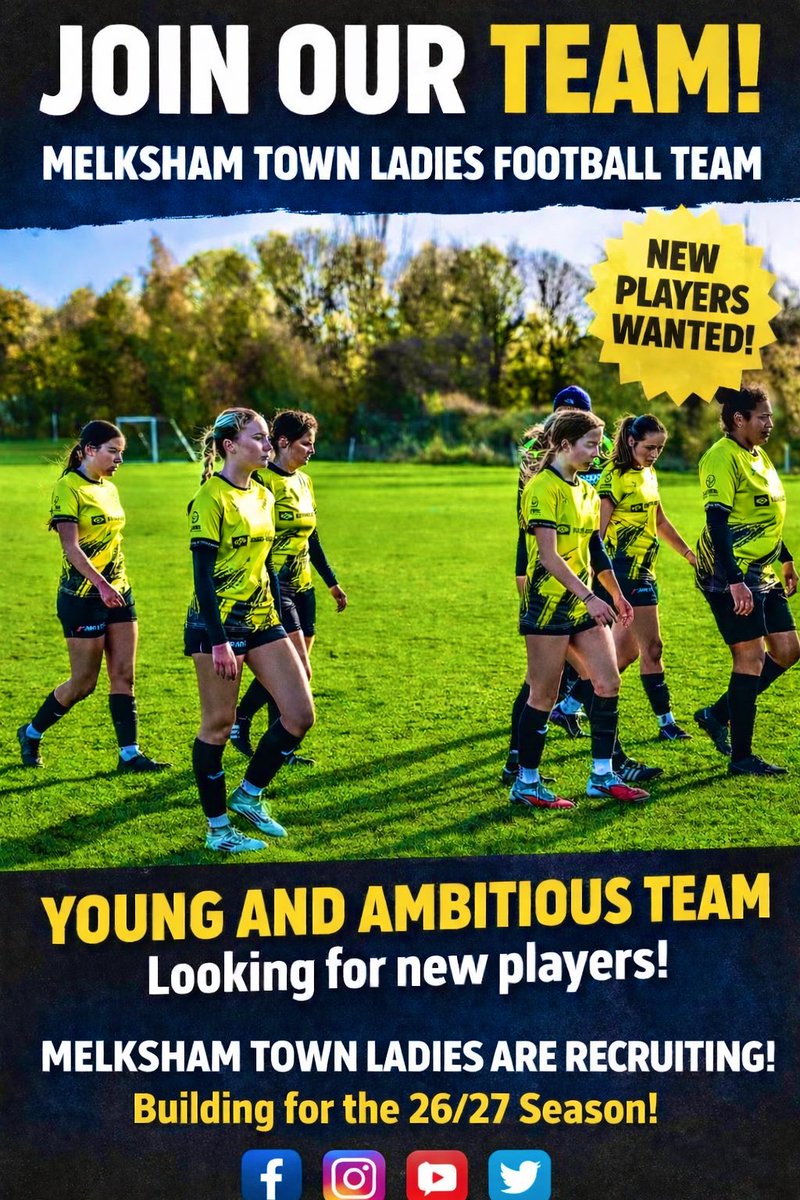 Looking for a new challenge? We have a young ambitious side looking to strengthen. The team have gone from strength to strength this year and we are looking to build for next season. Please reach out if you’re interested. We train Thursday evenings ⚽️⚽️⚽️⬛️🟨👌