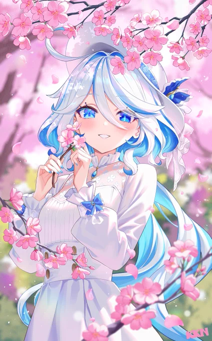 春のお花見 #原神 #フリーナ