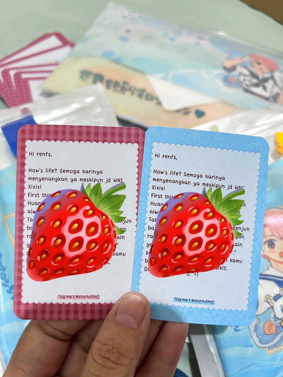 startwithrj's tweet image. Muehehehe lucu kaya photocard padahal greeting card 🩵🩷

*WNI mentioned #permission