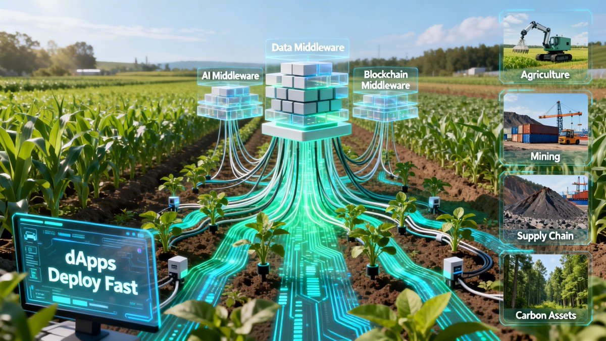bluepinetech's tweet image. 🧩 Modular tech stack lowers eco-integration costs.
✅ Data middleware, AI middleware, blockchain middleware — 3rd-party dApps deploy fast.
🌾 Agriculture, mining, supply chain, carbon assets — full scenario coverage.
#ModularBlockchain #EcoTools #FastDeployment