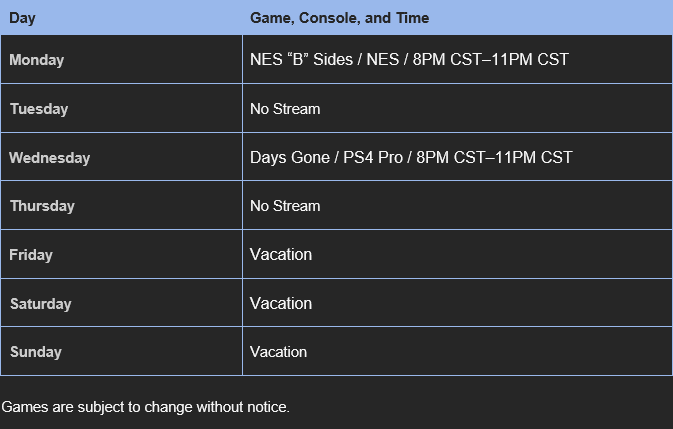 316Glock's tweet image. It's a short week peeps. We have some retro and giving a zombie game another shot.  #StreamingSchedule twitch.tv/glock316 youtube.com/@glock613