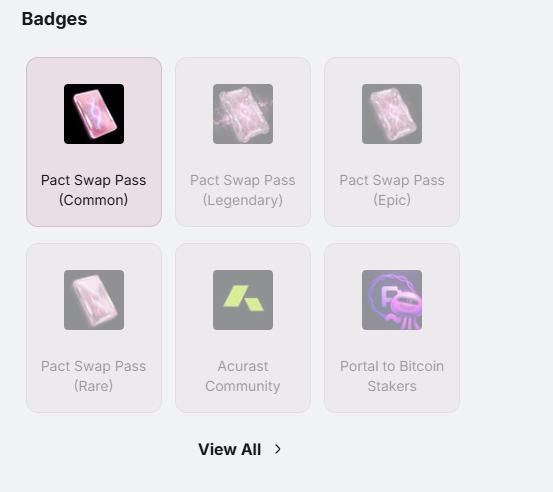 blastAway007's tweet photo. Pact Swap da puanınıza göre badge'ler geldi, ben Common badge alabildim şuanlık, testnet süreci 4 ay dan fazla oldu ve halen devam ediyor, artık biraz saldım öylesine takılıyorum.
@Pact_Swap https://t.co/KL28DZqgzQ
