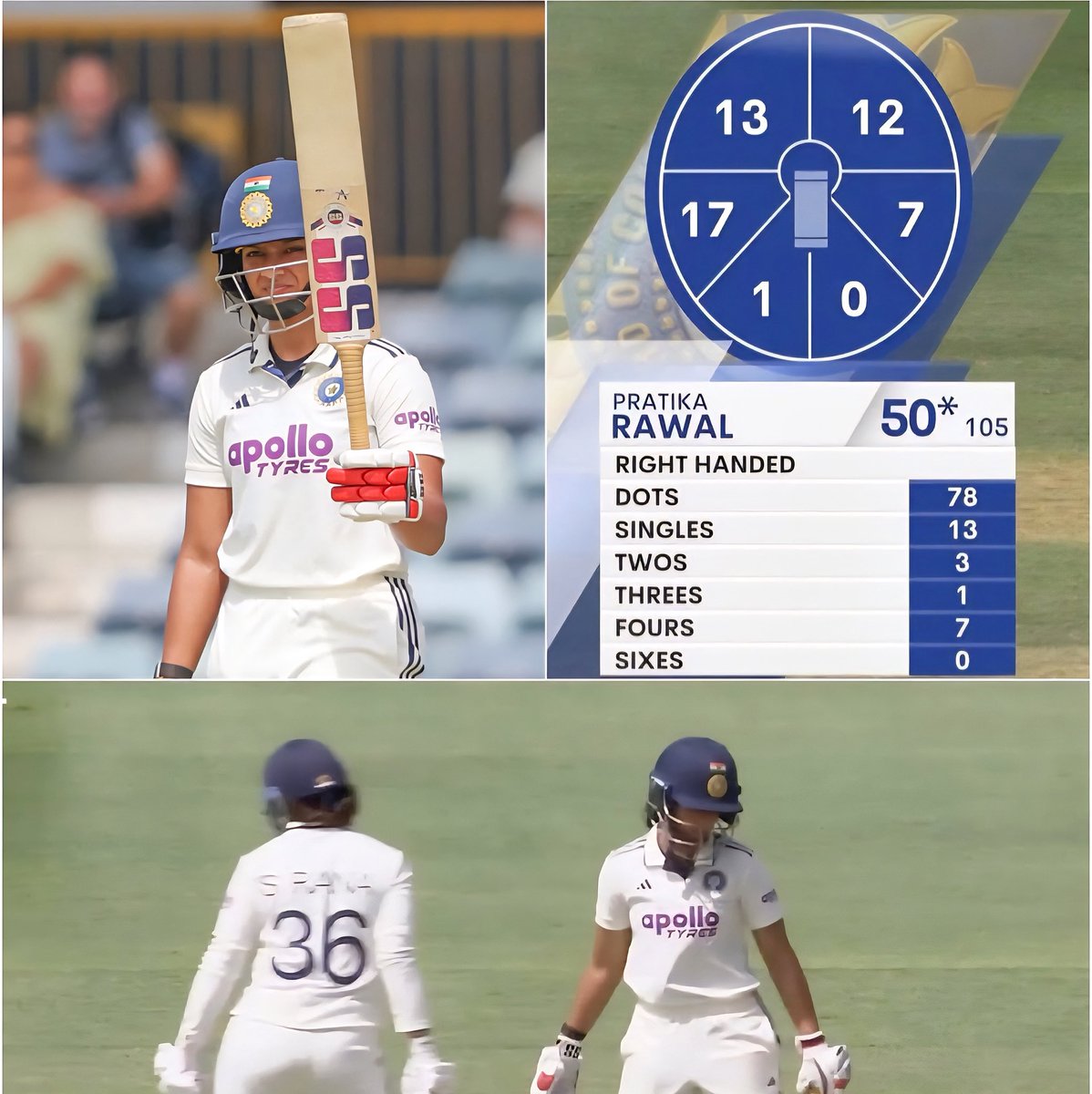 UPWarriorz's tweet image. A debut under pressure. 🙌
A half-century built on grit. 💪

When India needed composure, Pratika delivered on her Test debut. 🫶

#AUSvIND