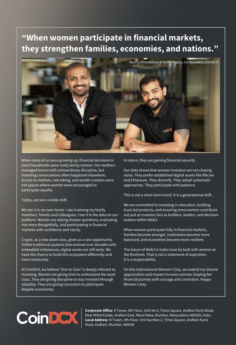 Sumit Gupta (CoinDCX) tweet media