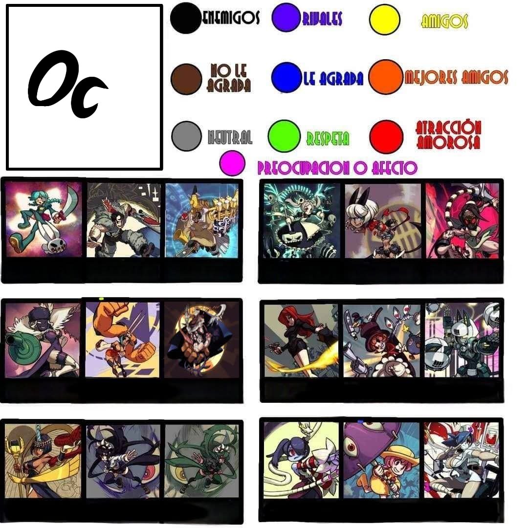Por si les interesa esta bonita comunidad, invito a su Oc del universo skullgirls y su relación social con tanto los personajes jugables como los Npc como de llevan :3 los estaré leyendo