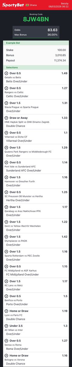 GuapSmoke44's tweet photo. Join me on TELEGRAM https://t.co/c5lauTN0Y8

80 Odds For Today 

Stake Wisely 

SportyBet Code::: 8JW4BN https://t.co/OsdSY4bzXC