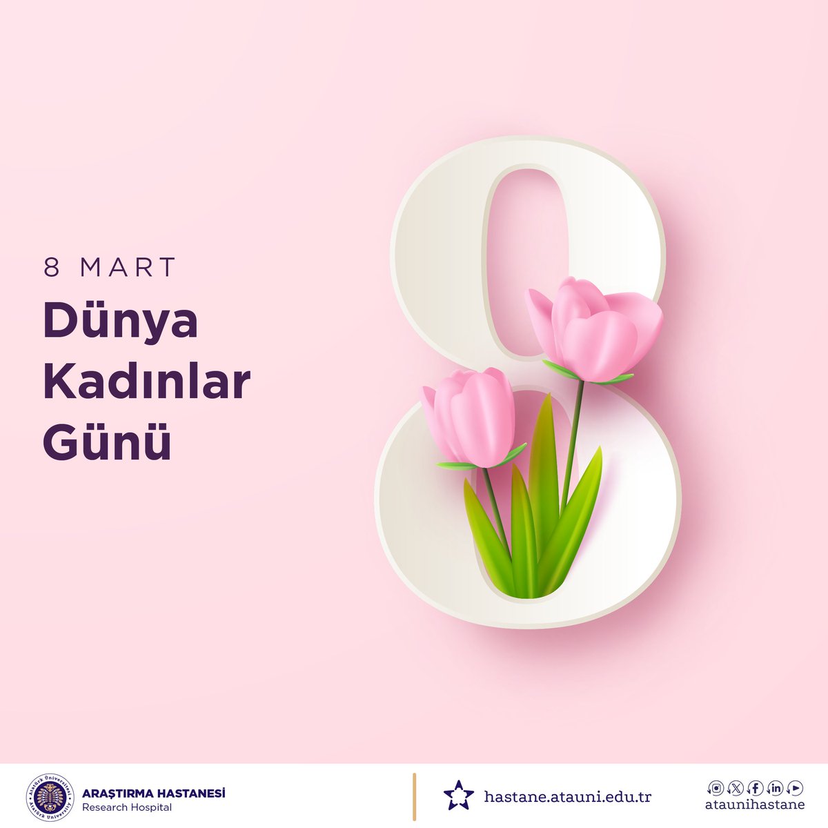 Kadınların bilime, sağlığa ve topluma katkıları paha biçilemezdir. Tüm kadınları saygı ve minnetle selamlıyor, Dünya Kadınlar Günü'nü kutluyoruz.
<a href="/atauni1957/">Atatürk Üniversitesi</a>
#DünyaKadınlarGünü #KadınSağlığı #8martDuenyaKadinlarGuenue