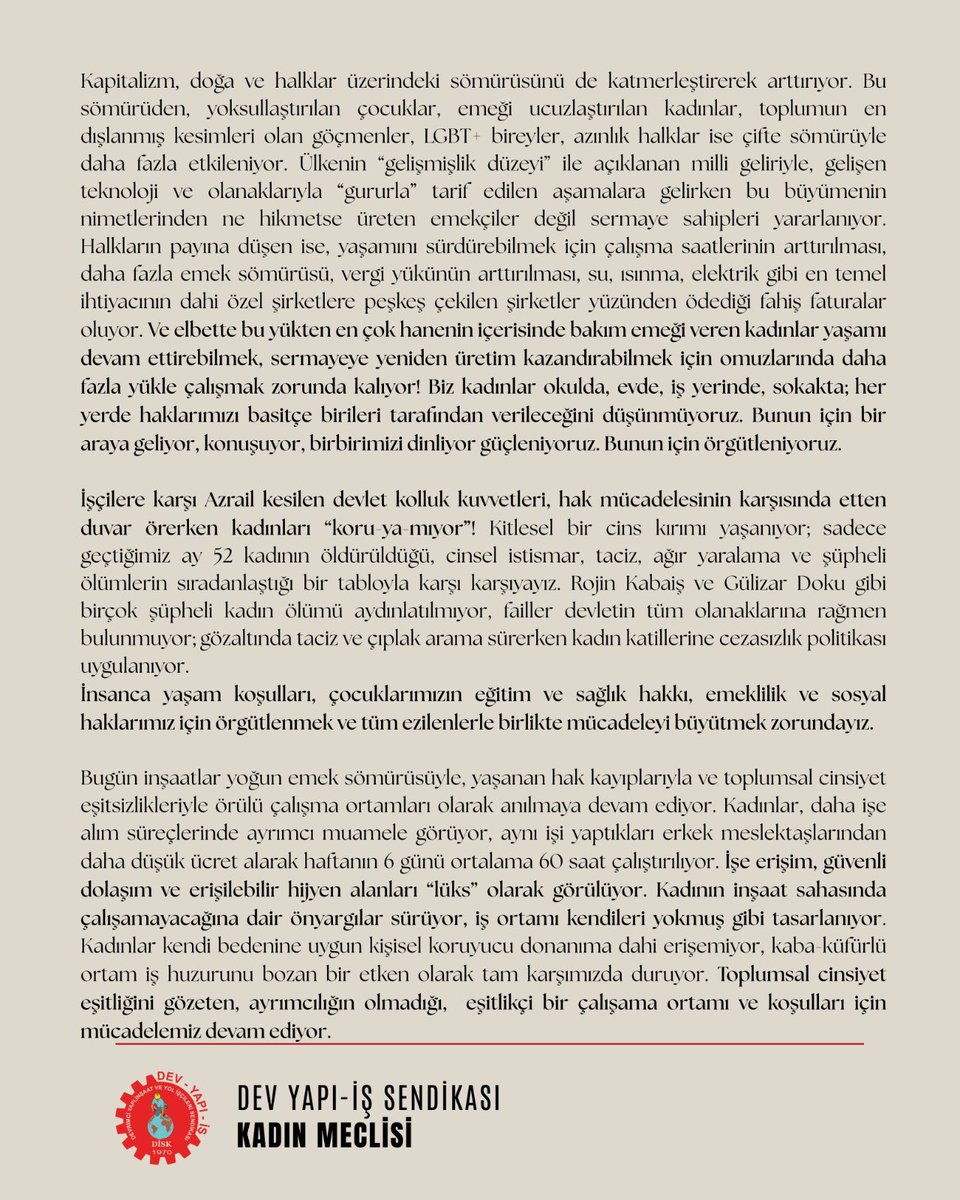 DİSK / Dev Yapı-İş tweet media