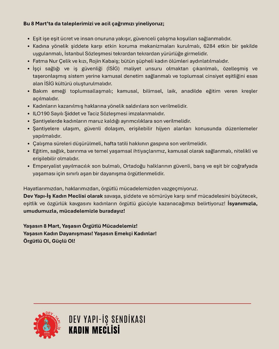 DİSK / Dev Yapı-İş tweet media