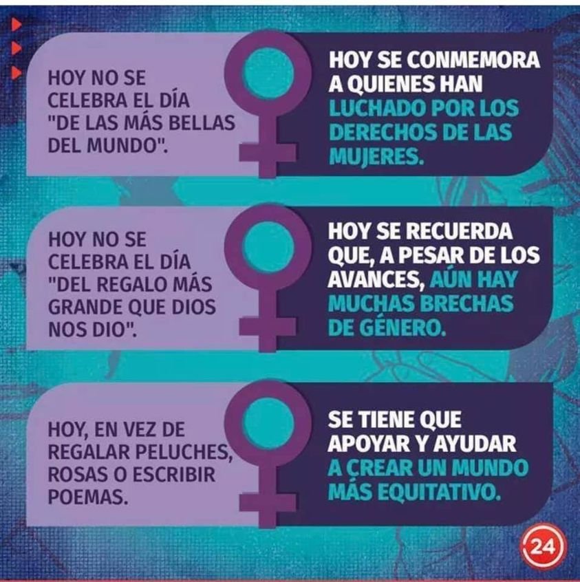 Te reconozco. Te valoro. Te respeto. Por mis hijas, sus mamás, mi madre, mis hermanas, mis abuelas.