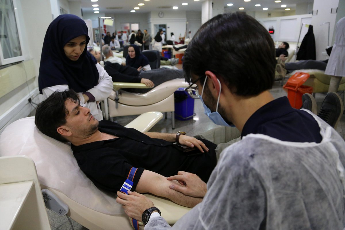 Iranians donate blood for victims of US-Israeli attacks.

🔴 LIVE updates: aje.news/bv1507