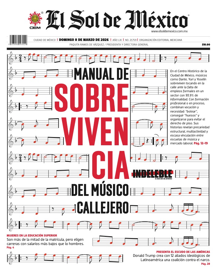 #BuenosDías / La portada de El Sol de México ☀️

📰 Manual de sobrevivencia del músico callejero goo.su/xzaiJ