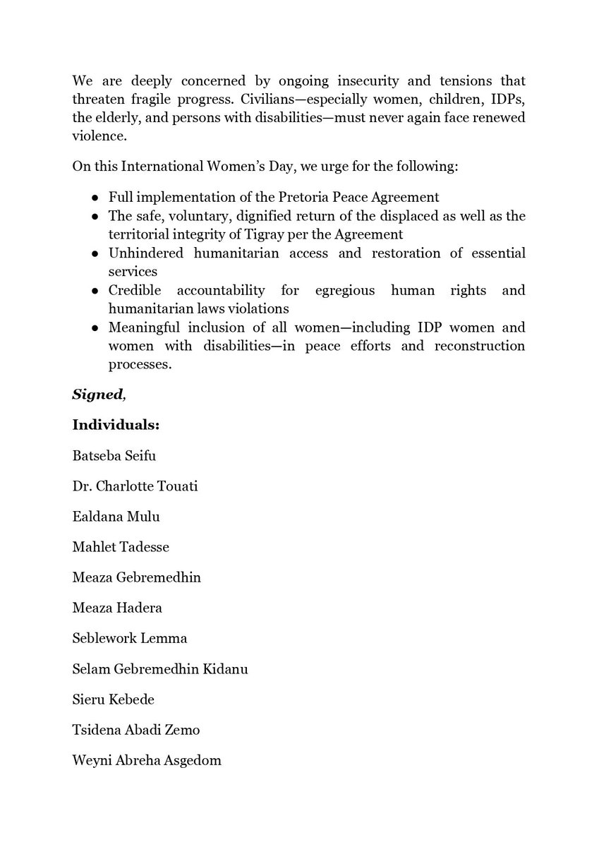 GorzoMovement's tweet photo. On this day of International Women's Day, we have joined CSOs and Women Human Rights Defenders to show Solidarity with the Women and Girls of Tigray and Call for Justice, Protection and Meaningful Inclusion.

#IWD2026
#Gorzo https://t.co/1jnlhm8Jxk