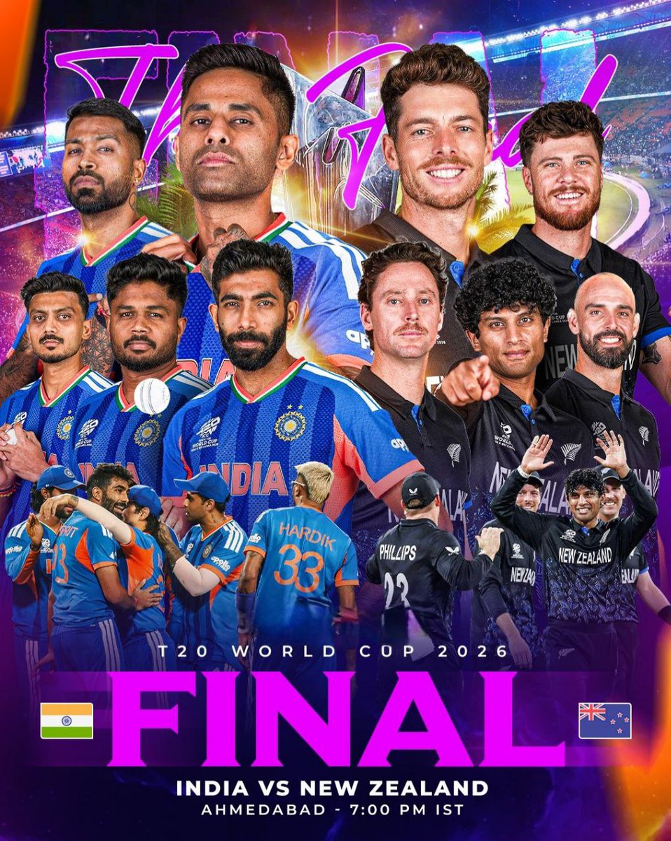 Giveaway

Predict who will be
1)the man of the match 
2) player highest strike rate 

Winner will get 400 RS

Rules :
1. Follow me
2. Like and Repost
3 tag 3 friend
4.joined my telegram channel.

t.me/finalstep15

Good luck
#GIVEAWAY
#INDvsNZ
#T20WorldCup2026final