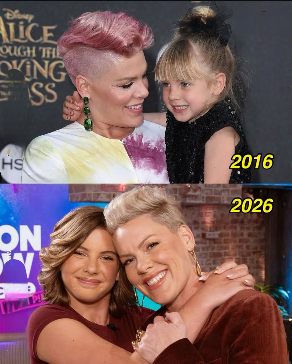 Pink with her daughter, Willow Sage Hart, ten years apart. ♥️