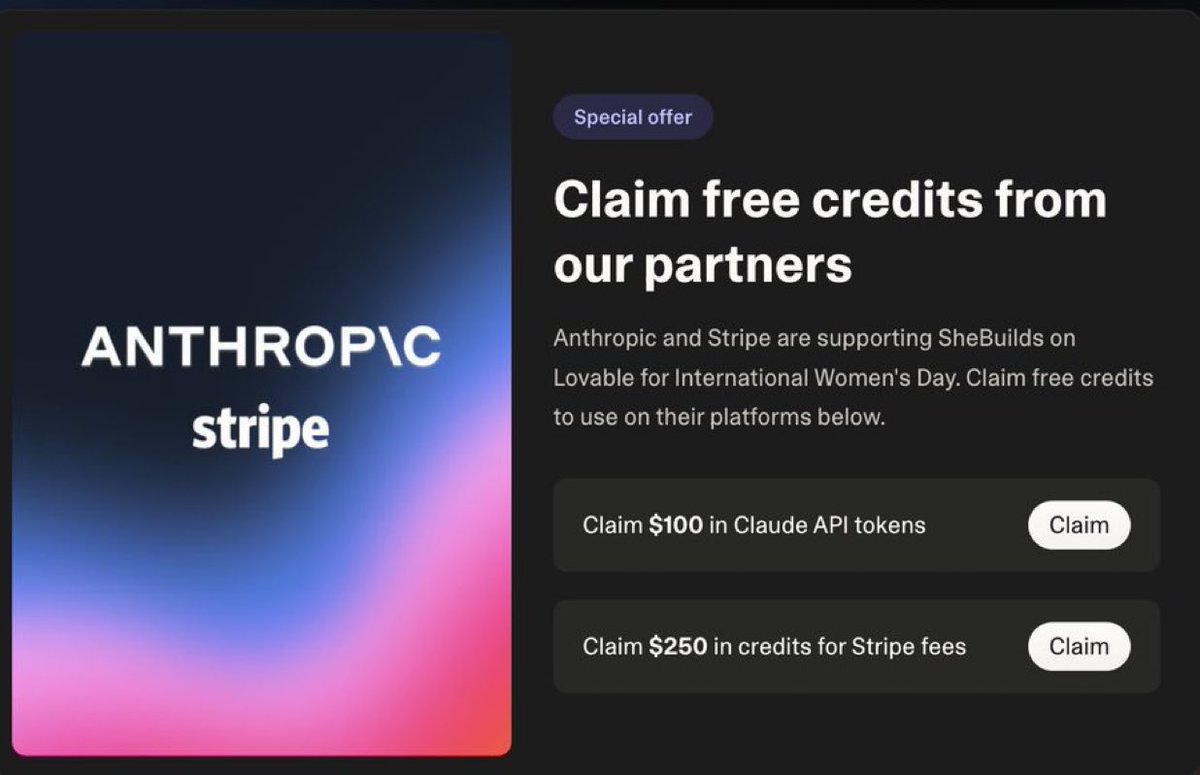 How to claim $100 Claude API credits + $250 Stripe credits Steps: - Go ...